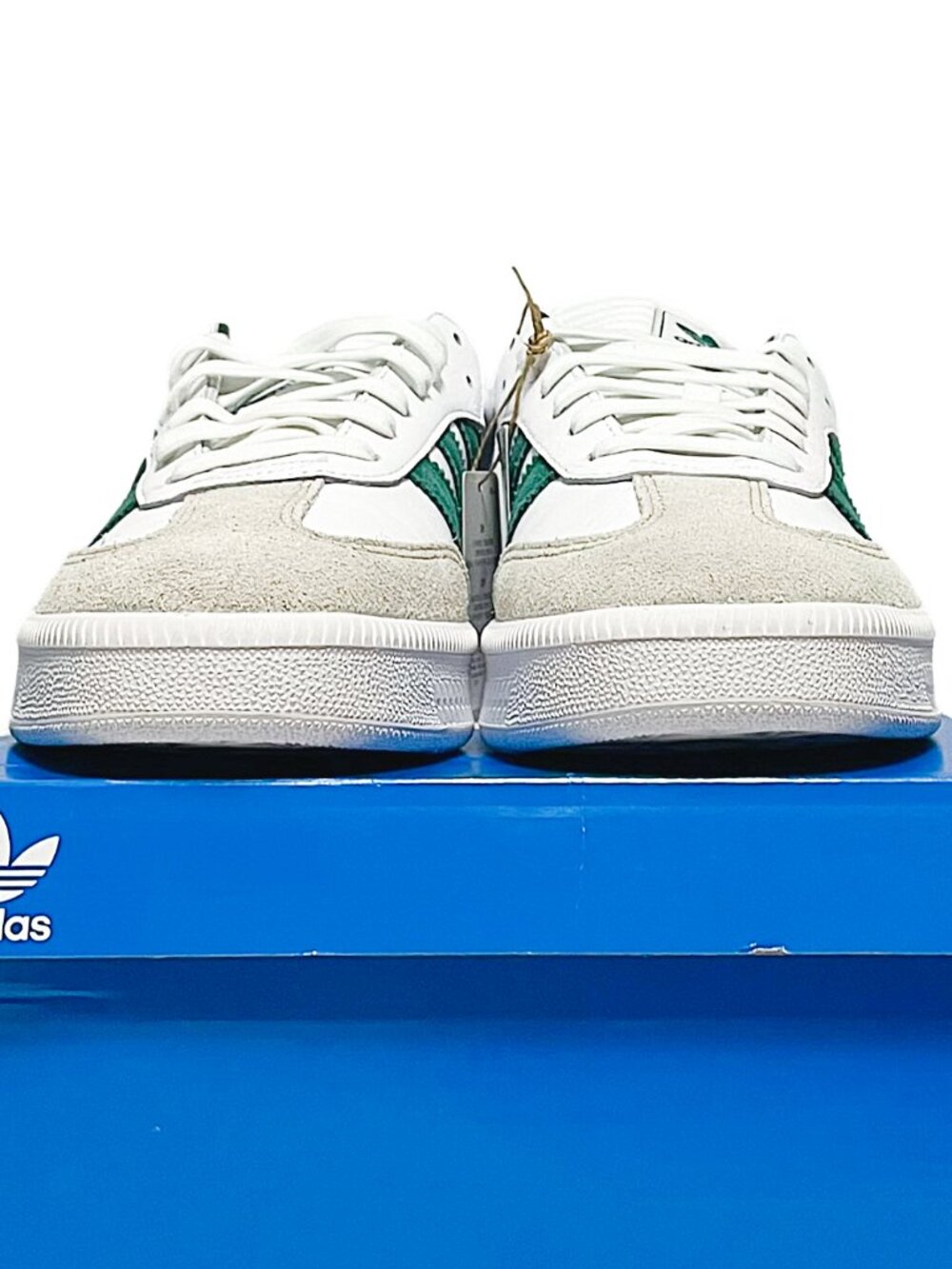 adidas Samba XLG Sneakers White Green Leather Suede NWT Men’s 11.5 - Picture 5 of 9